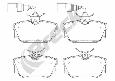Комплект тормозных колодок, дисковый тормоз BRECK купить
